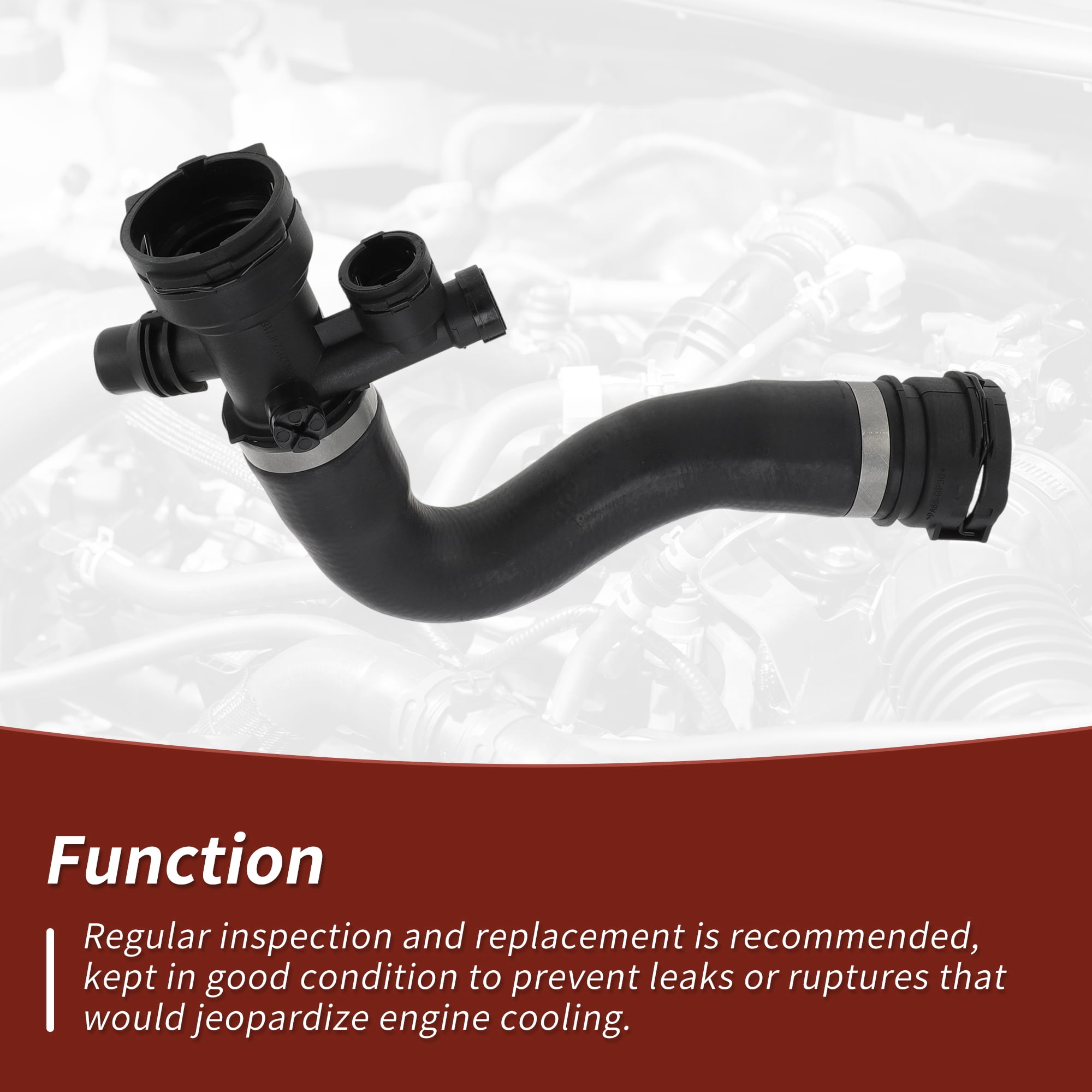 Unique Bargains HVAC Engine Upper Radiator Coolant Water Hose for BMW X3 2.5L 3.0L 2007-2010 No.11706335038 Heater Hose Radiator Hose