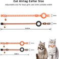 thumbnail image 4 of Juego de 2 collares reflectantes Airtag para gatos con cascabeles 2 piezas violeta, 4 of 5