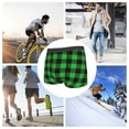 thumbnail image 4 of Yiaed Buffalo Plaid Green Black Print Men's Soft Cotton Boxer Shorts Breathable Boxers Underwear Moisture-Wicking Underwear Stretch Boxer Briefs for Man-Small, 4 of 5