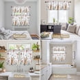 thumbnail image 6 of Easter Kitchen Curtains Sets for Windows 36 Inch Length, Spring Flowers Wreath Rabbit Budding Florals Rod Pocket Window Treatments Tier Curtains and Valances Set for Bedroom/Bathroom, 6 of 8