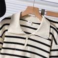 thumbnail image 5 of Tiijoy Girls Fall Outfits Casual Striped Knit Pullover Wide Leg Pants, Sizes 7-8, 5 of 8