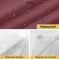 thumbnail image 4 of No Hook Red Solid Color Shower Curtain with Snap in Liner Set, Aesthetics Contemporary Luxury Waterproof Fabric Bathroom Curtains with See Through Top Window, Hotel Style Standard 72 x 72 Inch, 4 of 9
