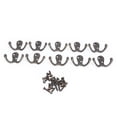 thumbnail image 2 of 10Pcs Coat Hooks Small Double Prong AntiRust Sturdy Durable Convenient Wall Mounted Tiebacks for Coat Clothing Keys, 2 of 8