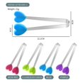 thumbnail image 5 of Juego de 5 mini pinzas para hielo de acero inoxidable con agarre de silicona antideslizante para lenguas de cocina, carpetas de alimentos y pinzas para hielo Little Love., 5 of 5