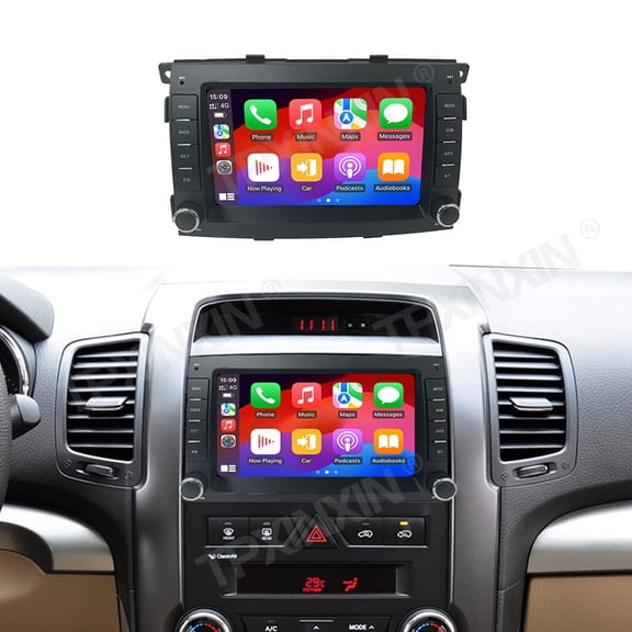 TPXINXIN 7 inch Car Radio Android 14.0 CarPlay for KIA Sorento 2009-2012 Car Radio Multimedia Player GPS Navigation 4G WiFi DSP Stereo Bluetooth