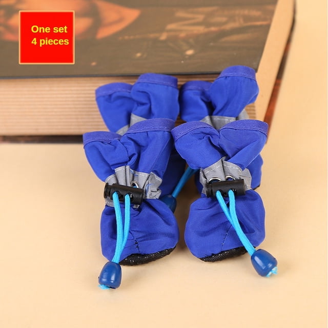 4pcs Water-Resistant Dog Shoes for Small Dogs - Protect Paws from Dirt, Snow, and Ice