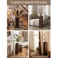 thumbnail image 3 of Hanobe Wooden Tall Floor Vase 21 Inch, Dark Brown Decorative Vase for Dried Flowers, Neutral Indoor Floor Decor for Mid Century Modern Farmhouse Living Room Corner Entryway Fireplace Bedroom, 3 of 12