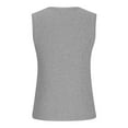 thumbnail image 5 of MIXUE Tank Top for Women Summer Solid Color Square Neck Sleeveless Casual Comfortable Basic Camisole Vest Outwear,Gray,XXL, 5 of 5
