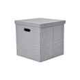 thumbnail image 2 of Cajas De Almacenamiento Caja de almacenamiento de tela gris plegable,cesta de almacenamiento plegable para organización del hogar (1 pieza) Rkxzt, 2 of 8