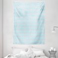 thumbnail image 1 of Quatrefoil Tapestry, Pastel Monochromatic Pattern with Lovely Grid Classic Shape Print, Wall Hanging for Bedroom Living Room Dorm Decor, 60W X 80L Inches, Pale Sky Blue and White, by Ambesonne, 1 of 2