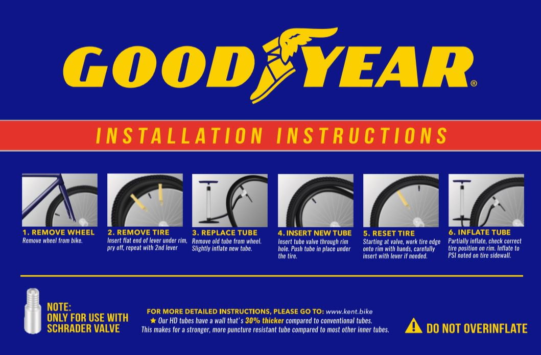 Goodyear 16 x 1.75 2.125 Heavy Duty Bike Tube Walmart