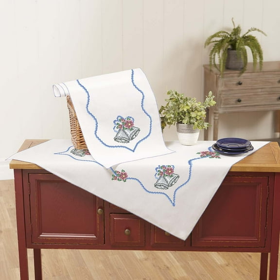 Herrschners® Wedding Memories Table Topper & Runner Stamped Embroidery