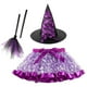 thumbnail image 1 of Conjunto de accesorios de disfraz de bruja para niños y niñas, falda de tutú de malla, sombrero de bruja, escoba para Cosplay, actuación, fiesta de Carnaval, 1 of 4