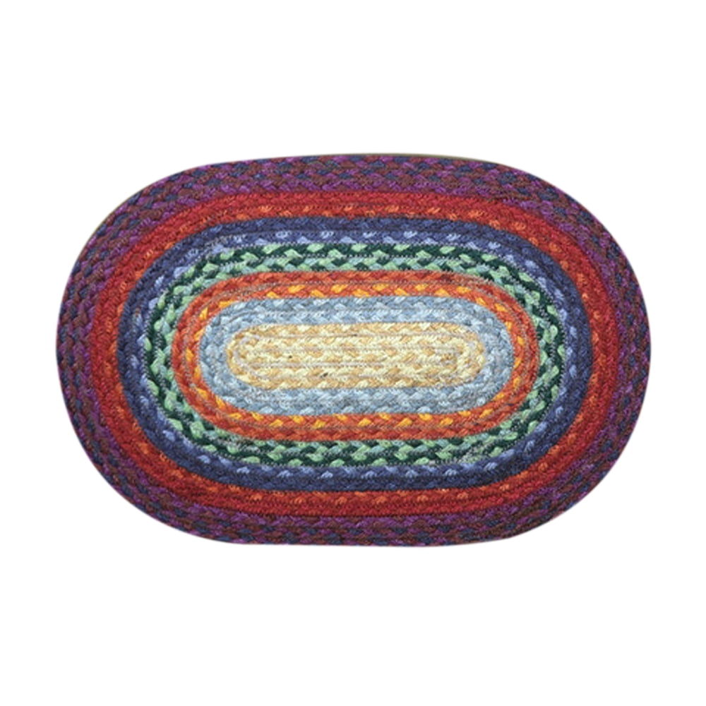 Earth Rugs MS400 Oval Swatch, 10 x 15"", Rainbow 1
