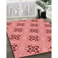 thumbnail image 3 of Ahgly Company Machine Washable Indoor Square Transitional Light Coral Pink Area Rugs, 4' Square, 3 of 7