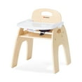 thumbnail image 6 of Foundations Easy Serve 13" Low Wood Feeding Chairs with Dishwasher Safe Tray, Stackable Toddler Chairs, 2 Pack, 6 of 6