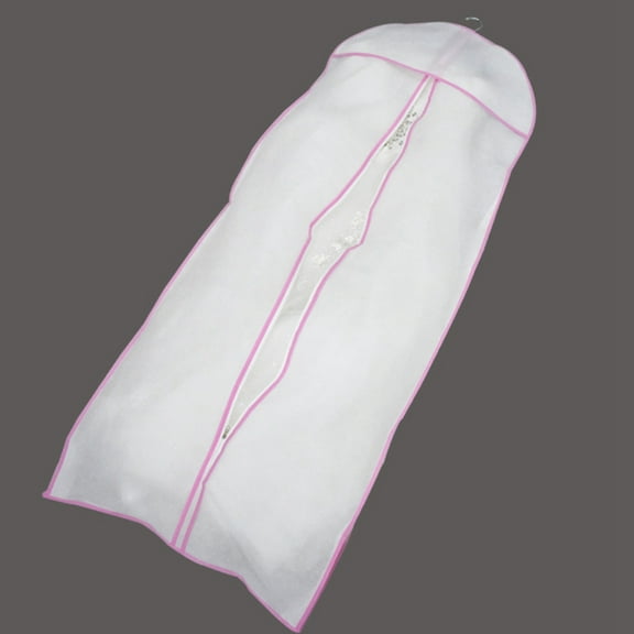LEORX 1Pc White Garment Cover for Dress Storage Protects Dirt Minimizes Creasing