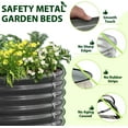 thumbnail image 3 of TRAMULL 6-Pack 4X4X1.5ft & 6X2X1.5ft Deep Root Galvanized Raised Garden Beds Outdoor for Planting Vegetables Flowers Herb, Quartz Grey, 3 of 4