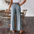 thumbnail image 4 of WILLBEST Pantalones Casuales para Mujer: Pantalones Holgados con Cremallera de Color Liso para Uso Diario y Relajación, elegantes y Cómodos con Detalle de Presión Lateral. Chica, 4 of 7