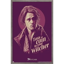 Netflix The Witcher Season 2 - Toss a Coin Wall Poster, 14.725" x 22.375", Framed