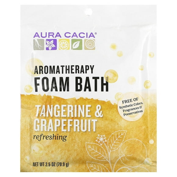 Aura Cacia Bain Moussant Rafraîchissant Mandarine et Pamplemousse 2.5 oz Lot de 4