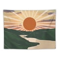 thumbnail image 5 of Boho Mountain Sun Tapestry Boho Sunset Sunrise Abstract Nature Landscape Tapestry Moredn Mid Century Aesthetic Minimalist Tapestry Wall Hanging for Bedroom Living Room Dorm, 5 of 6