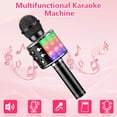 thumbnail image 4 of Syenll Kids Microphone, Wireless Microphone with LED Lights, Portable Singing Toys Gifts for Kids and Adults, Black, 4 of 9