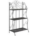 thumbnail image 3 of Safavieh Torus Outdoor Iron 3 Tier Shelf, Black, 3 of 12
