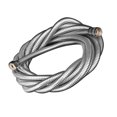 thumbnail image 4 of Manguera de ducha flexible Tubo de agua de acero inoxidable Accesorios de tubo suave de baño 1,5 m Inevent HA6133-01B, 4 of 7