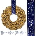 thumbnail image 2 of Birdseed Wreath for Blue Jays, Cardinals, Finches and Other Songbirds (Blue/Silver Stars Ribbon), 2 of 9