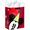Hallmark 13" Large Gift Bag with Tissue Paper for Birthdays, Kids Parties or Any Occasion (Mickey Mouse Party Hat)