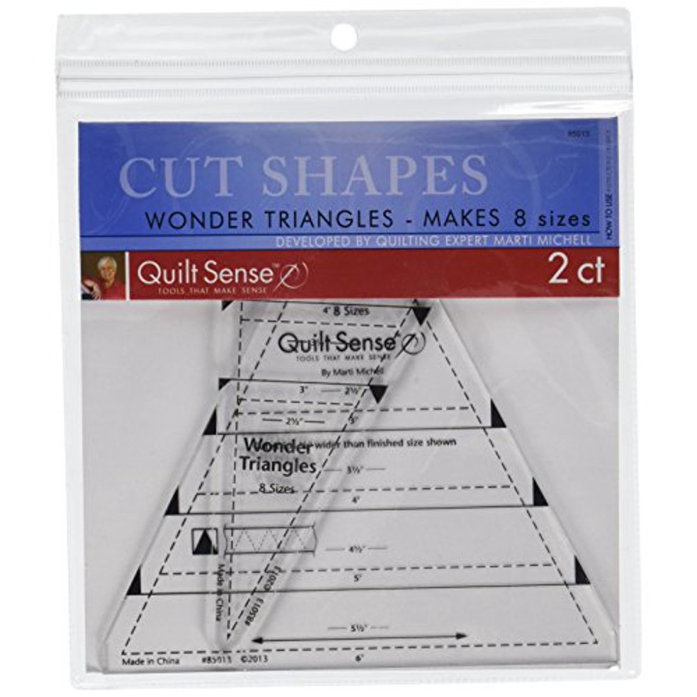 Dritz Quilt Sense Wonder Triangles Ruler, 8 Sizes