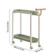 thumbnail image 3 of Mesa lateral con ruedas crema | Mesita auxiliar móvil, estante de plástico de 2 niveles, mesilla de noche extraíble, muebles compactos que ahorran espacio para dormitorio, salón, baño, vestíbulo, 3 of 6