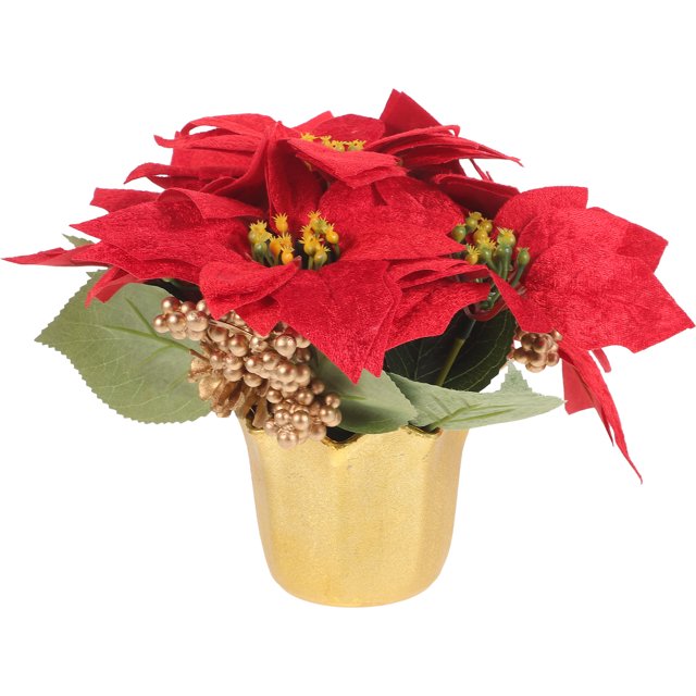 Decoración navideña en maceta, adorno navideño, planta Artificial, decoración de escritorio, decoración de flores en maceta