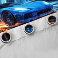 thumbnail image 4 of Feelyou Speed Sports Lover Curtains Pack of 2 (42x84 Each) for Kid, Fashion Automobile Curtains Blackout, Neon Blue Lightning Bedroom Curtains, Living Room Curtains Decor, 4 of 6