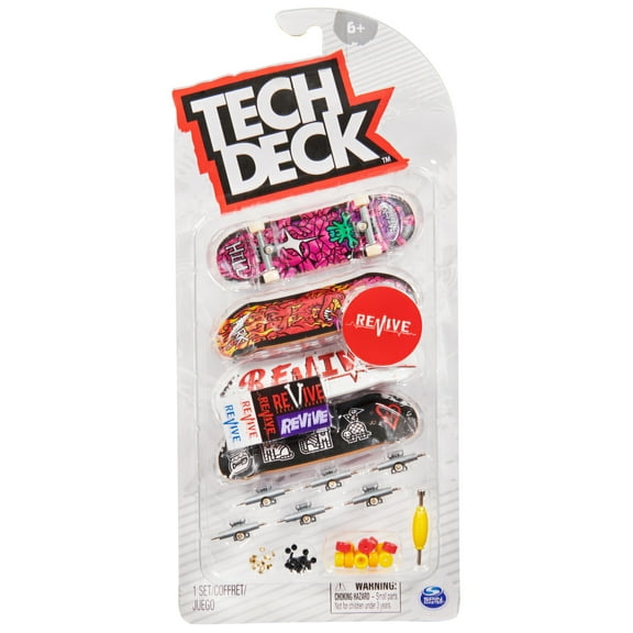 Tech Deck, Ultra DLX Fingerboard 4-Pack, Revive Skateboards