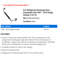 thumbnail image 2 of A/C Discharge Hose - Compatible with 2007 - 2010 Dodge Charger 3.5L V6 2008 2009, 2 of 2