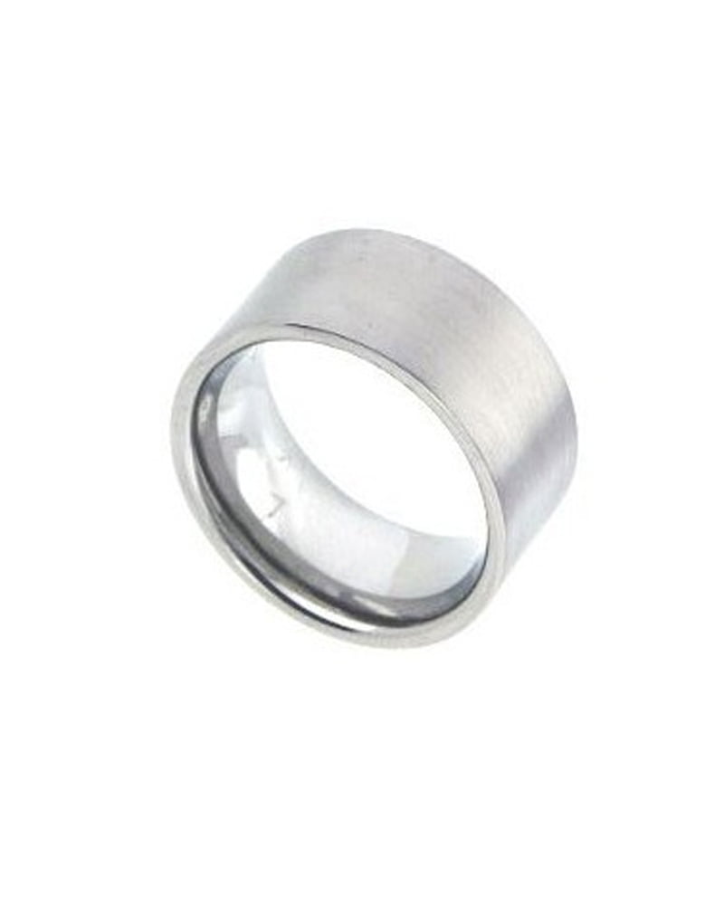 Details about   8mm Stainless Steel Checkerboard Pattern Polished Wedding Band Ring 