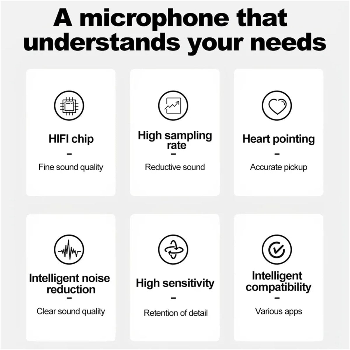 Metal Professional Condenser Microphone Studio Microphone for Computer Gaming Recording Singing Podcast Sound Card