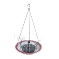 thumbnail image 1 of Baño para pájaros colgante de 9 pulgadas resistente con fuente de agua para jardín, patio y exterior Violeta, 1 of 8