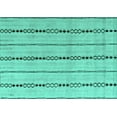 thumbnail image 1 of Ahgly Company Machine Washable Indoor Rectangle Abstract Turquoise Blue Modern Area Rugs, 4' x 6', 1 of 4