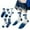Dark Blue, variant on Toddler Boys Girls Letter Print Crew Socks, 20-Pair Pack Athletic Mid-Calf for School Ages 1-13 Years