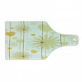 thumbnail image 1 of Yellow Cutting Board, Dreamy Floral Composition with Hearts Valentines Day Inspired Pattern Spring, Tempered Glass Cutting and Serving Board, Wine Bottle Shape, Earth Yellow Beige, by Ambesonne, 1 of 1