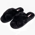 thumbnail image 7 of Alpine Swiss Women Fuzzy Fluffy Faux Fur Slippers Memory Foam Indoor House Shoes, 7 of 7