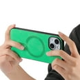 thumbnail image 3 of JTCASES for iPhone 12 Case, PU Leather Shockptoof TPU Shell Magnetic Wireless Charging  Car Mount, Anti-sacratch Shockroof Durable Slim Thin for iPhone 12, Green, 3 of 12