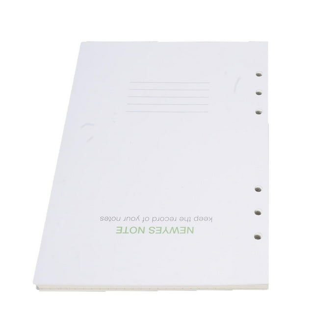 Papier de Recharge, Remplacement Facile 6 Trous Fournitures de Bureau Recharge de Carnet de Notes pour Prise de Notes
