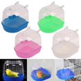 thumbnail image 2 of Removable Parrot Bath Box Bathing Basin Outdoor Bird Basin Bath Bird Cage Parrot Supplies for Small Birds Canary Budgerigar He Qiyong unisex, 2 of 2