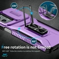 thumbnail image 5 of Cowithday for Motorola Moto G Stylus 5G (2023) Case with Slide Camera Cover, [Full Camera Protection] [Magnetic Rotated Kickstand] Military Grade Shockproof Heavy Duty Case Cover, Purple, 5 of 8