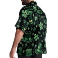 thumbnail image 3 of Saint Patrick's Day Men's Short Sleeve Hawaiian Beach Shirts, Casual Printed Button Down Spread Collar Tops, Summer Unisex Style, 3 of 6