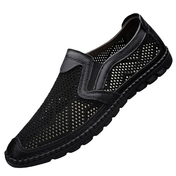 NOKIO Men'S Breathable Mesh Sneakers Men'S Casual Mules Fashion Spring And Summer Men Sports Shoes Flat Bottom Lightweight Mesh Breathable Slip On Comfortable Solid Color Simple Features: